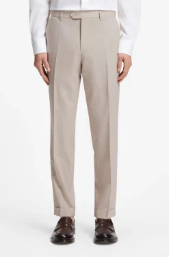 Tapered-Fit Hose aus Schurwolle mit Seide