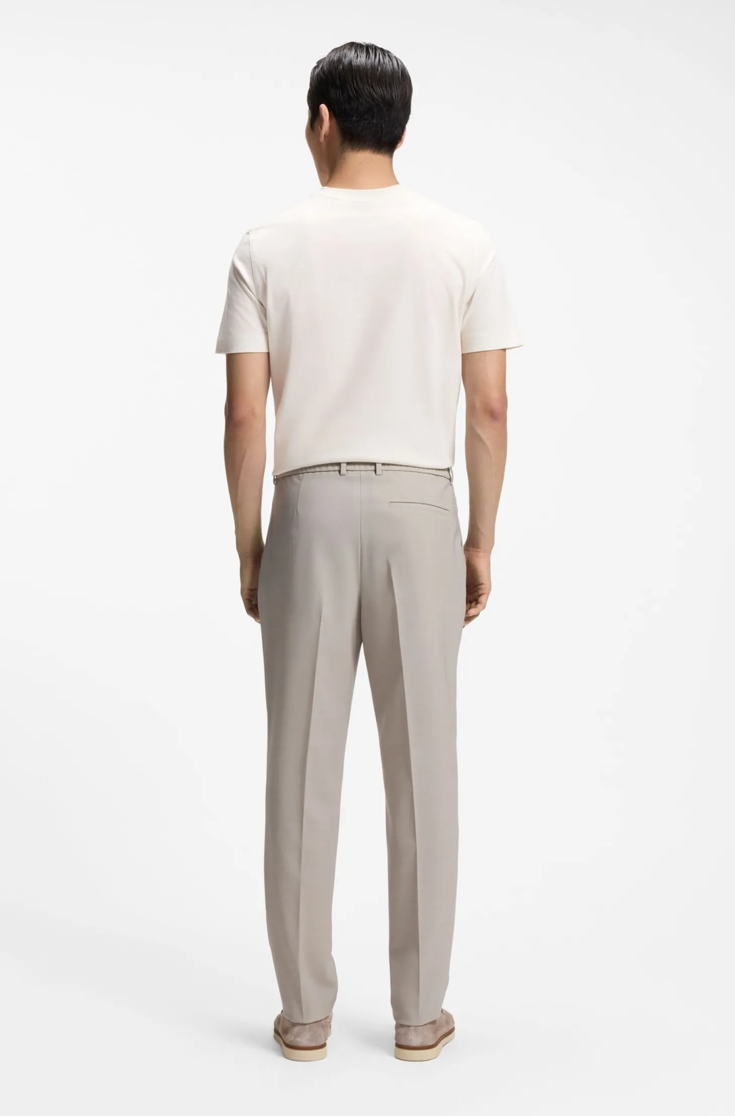 Tapered-Fit Hose aus Schurwolle mit dezentem Muster