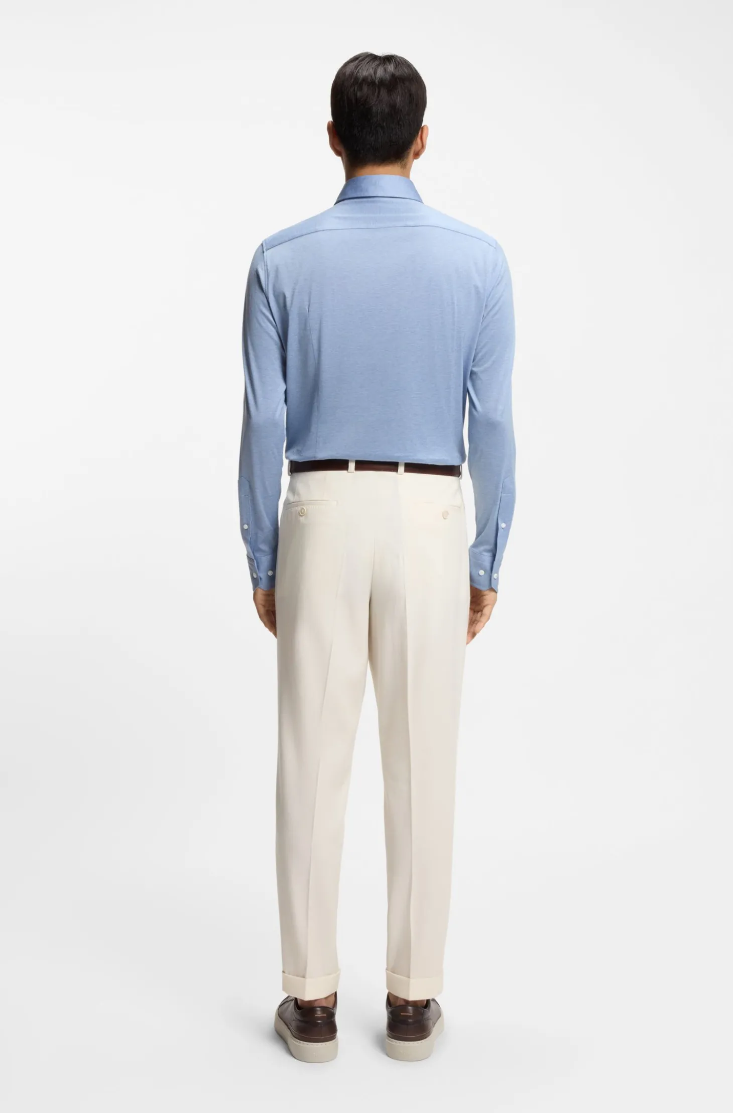 Tapered-Fit Hose aus Schurwolle mit Baumwolle