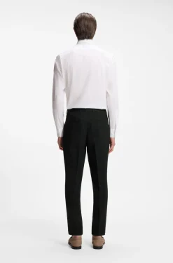Tapered-Fit Hose aus Stretch-Baumwolle mit Seersucker-Struktur