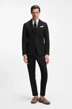 Tapered-Fit Hose aus Stretch-Baumwolle mit Seersucker-Struktur