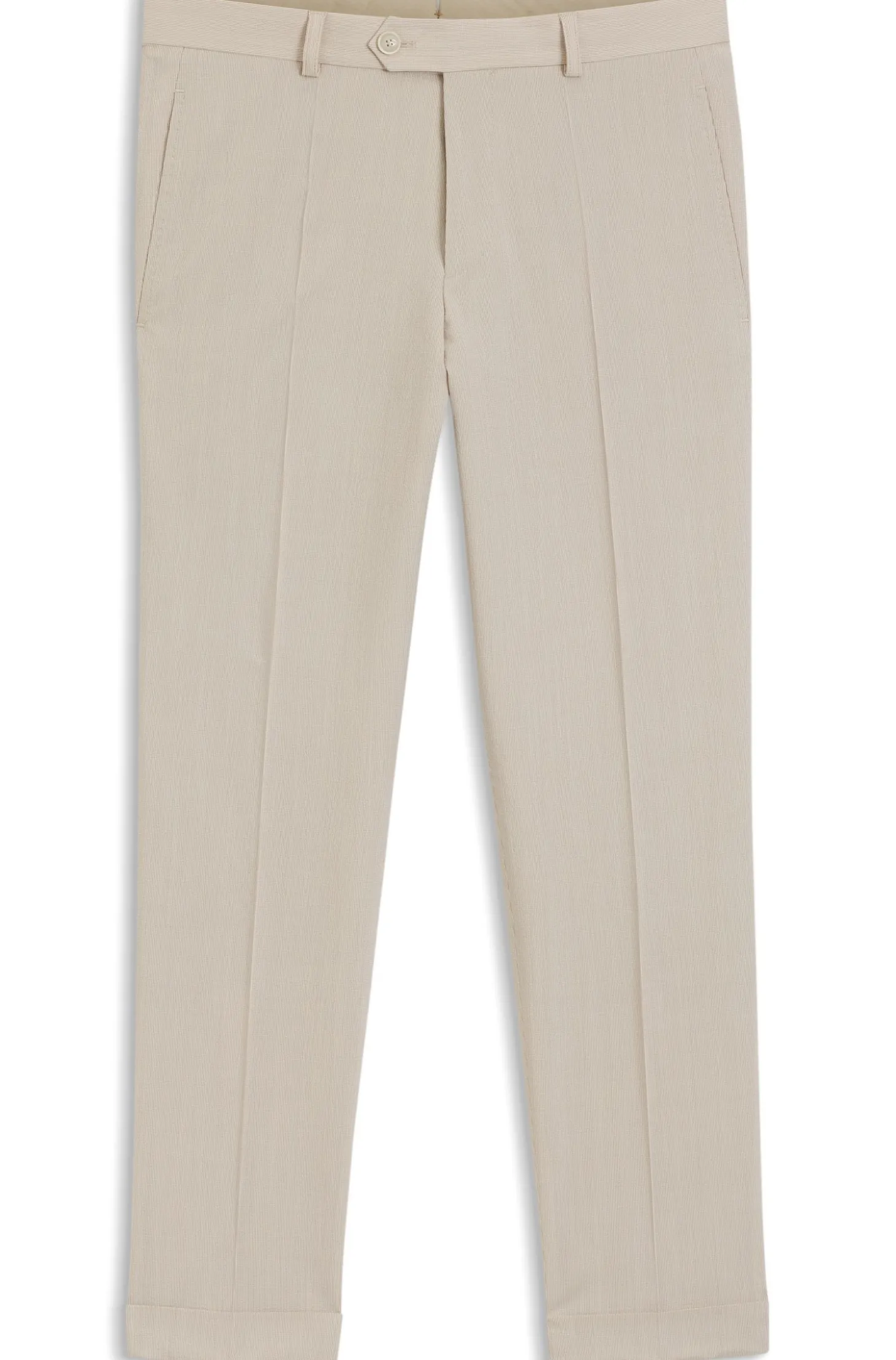 Tapered-Fit Hose aus Woll-Mix-Seersucker-Gewebe