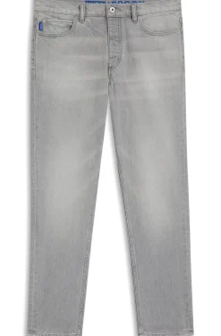 Tapered-Fit Jeans aus grauem Denim