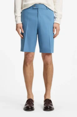 Tapered-Fit Shorts aus Baumwoll-Mix mit Seiden- und Elasthan-Anteil