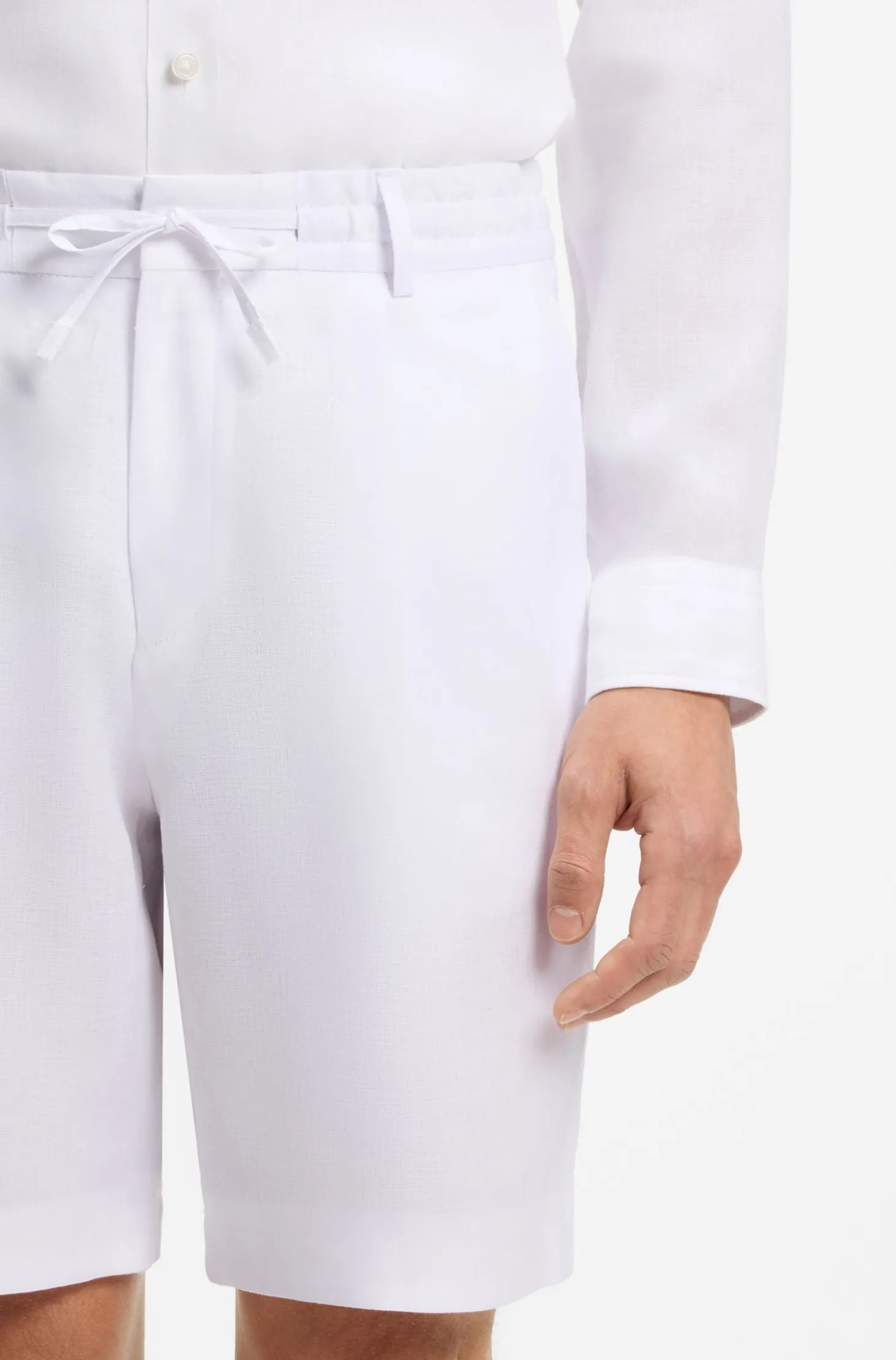Tapered-Fit Shorts aus Leinen