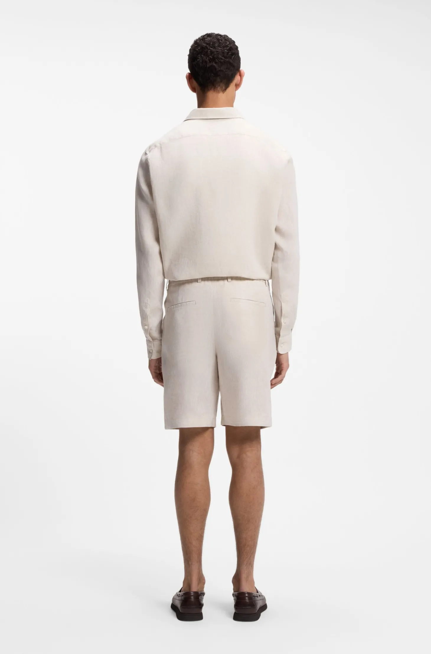Tapered-Fit Shorts aus Leinen