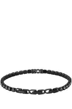 Tennisarmband mit schwarzen Kristallen