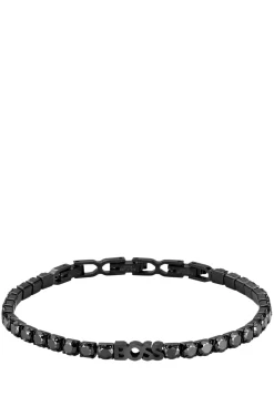 Tennisarmband mit schwarzen Kristallen