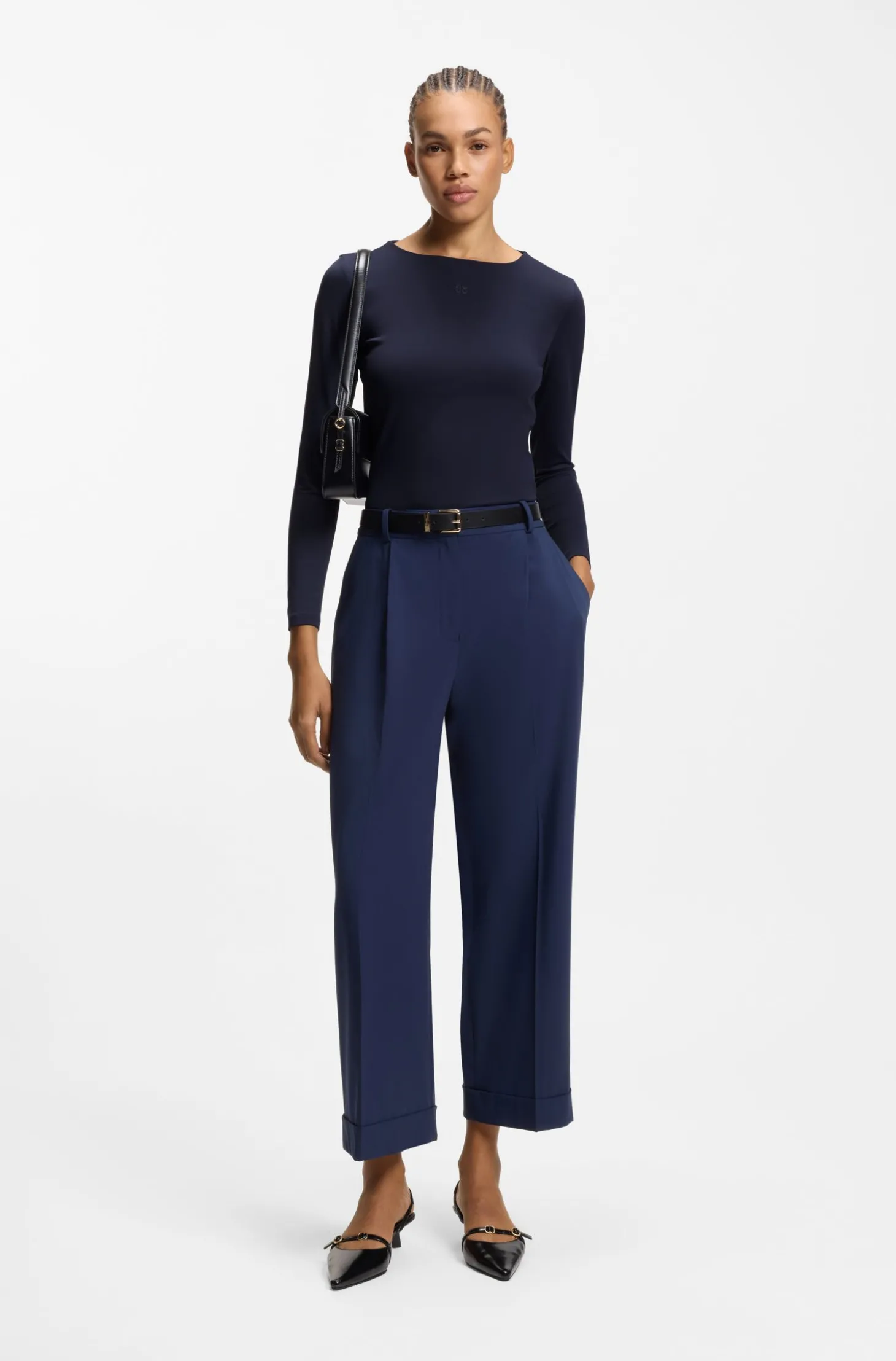 Top aus Stretch-Jersey mit Stack-Logo-Print