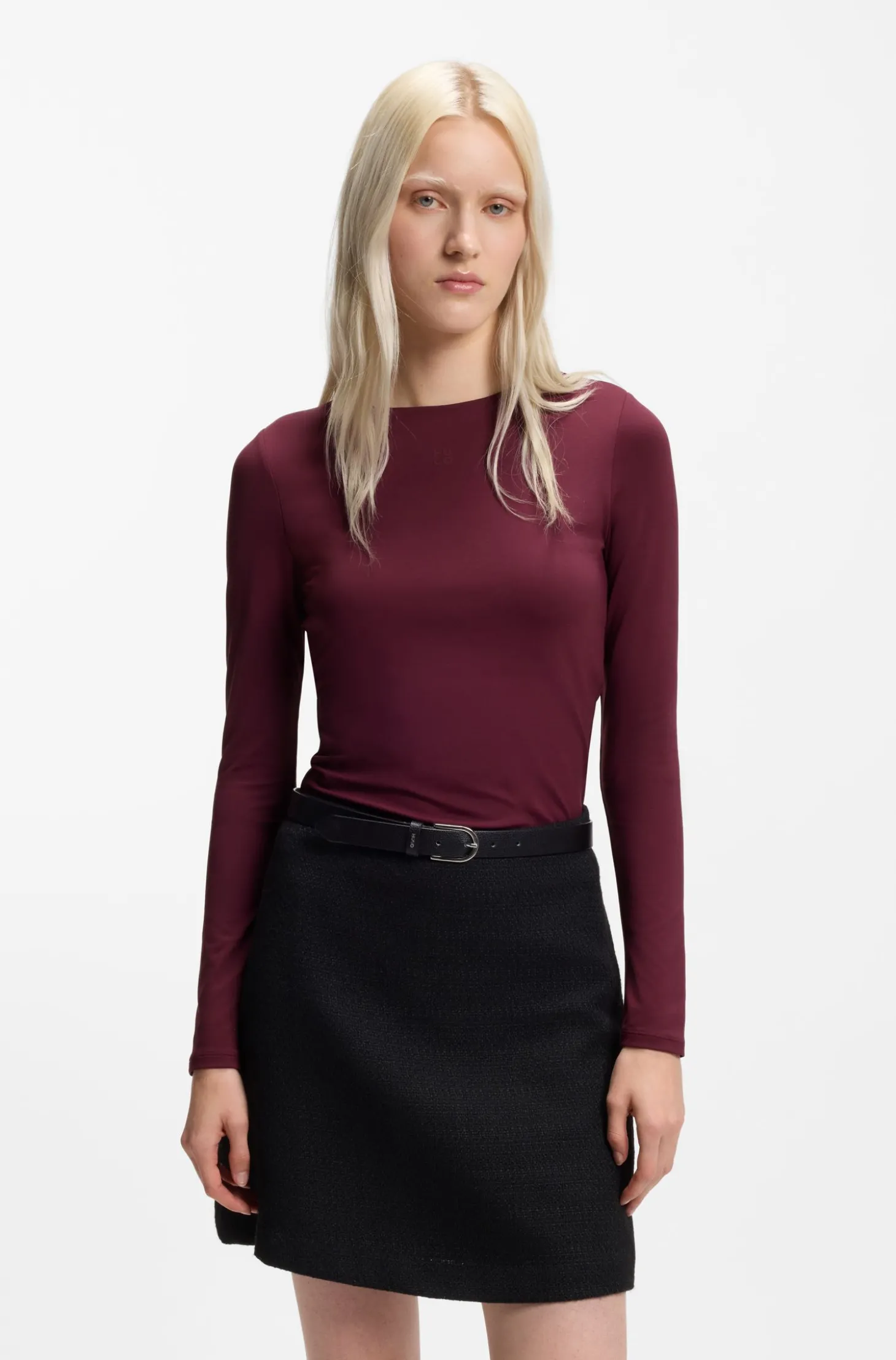 Top aus Stretch-Jersey mit Stack-Logo-Print