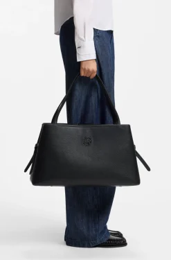 Tote Bag aus genarbtem Kunstleder mit Double-B-Monogramm