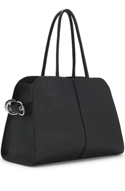 Tote Bag aus Kunstleder mit Logo-Prägung