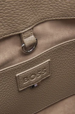 Tote Bag aus Kunstleder mit Logo-Prägung