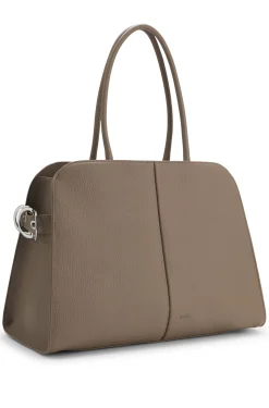 Tote Bag aus Kunstleder mit Logo-Prägung