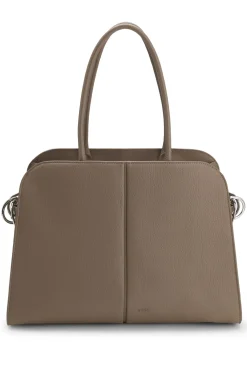 Tote Bag aus Kunstleder mit Logo-Prägung