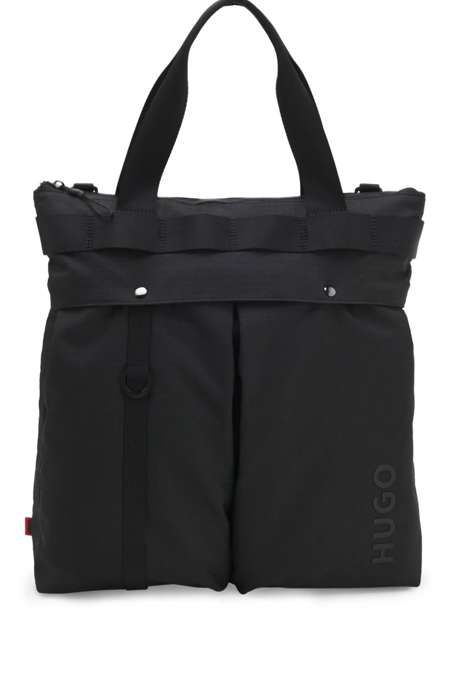 Tote Bag aus Ripstop mit Logo-Schriftzug
