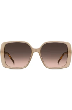 Transparente Sonnenbrille in Nude mit Double-B-Monogramm