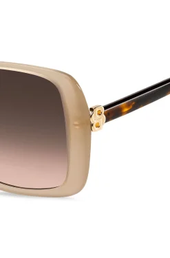 Transparente Sonnenbrille in Nude mit Double-B-Monogramm