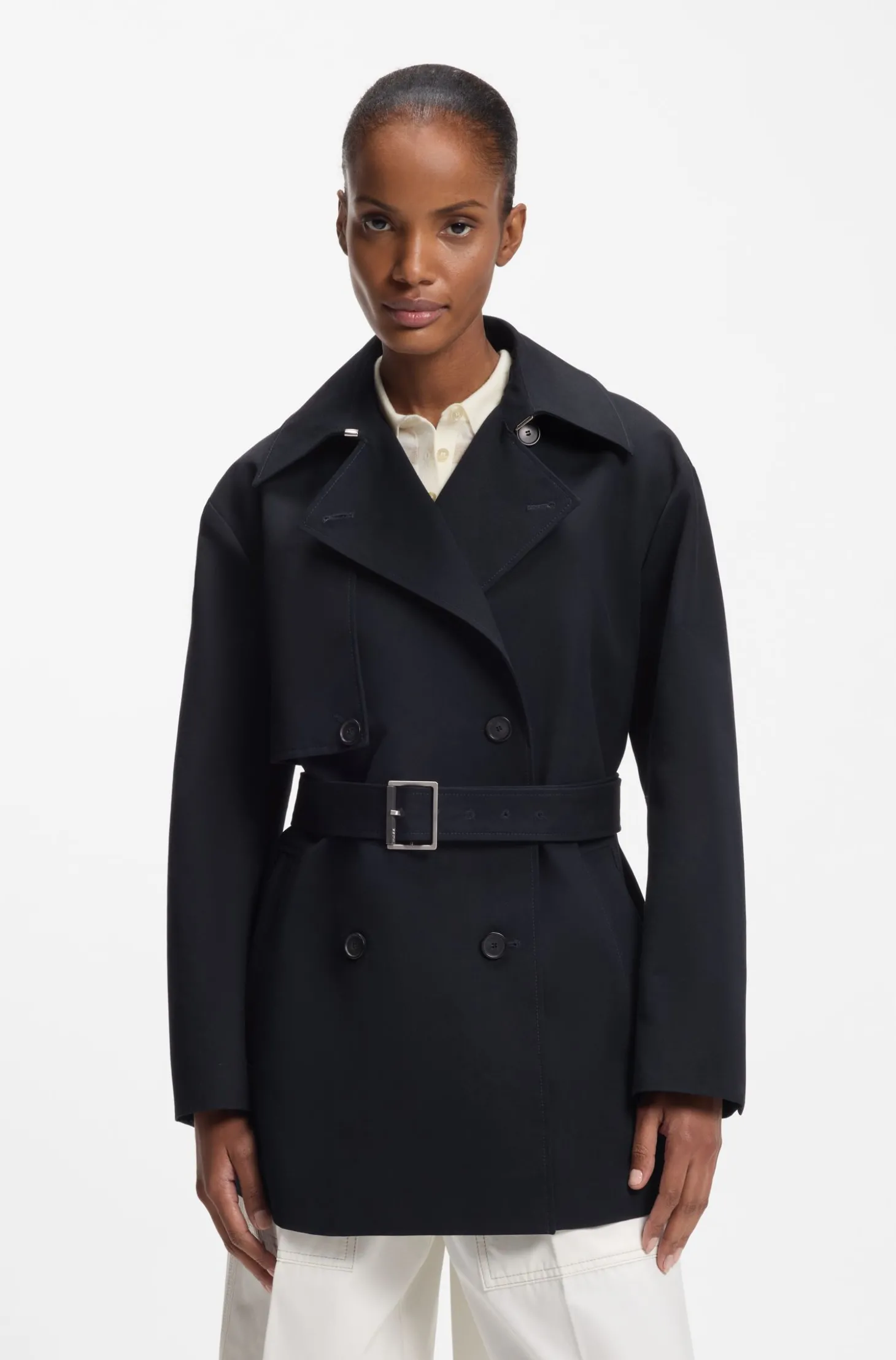 Trenchcoat aus Baumwolle mit Gürtel