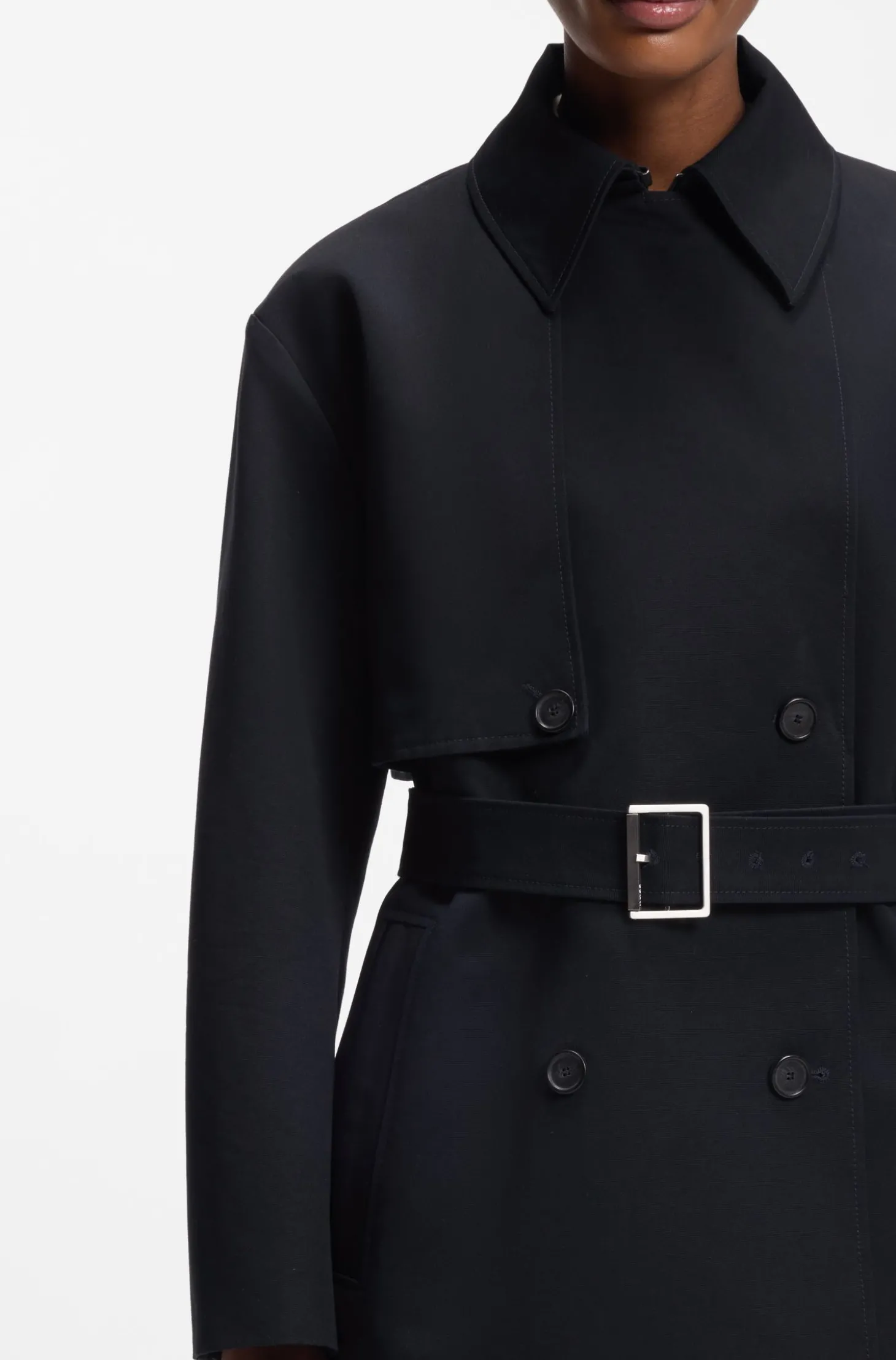 Trenchcoat aus Baumwolle mit Gürtel
