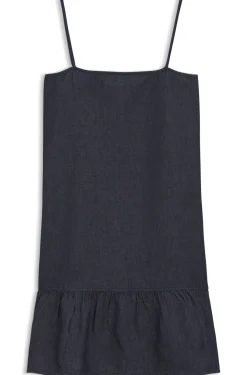 Trägerkleid aus Baumwoll-Mix-Denim mit Spaghettiträgern