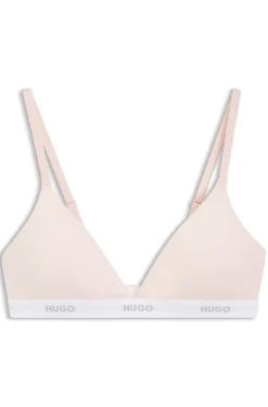 Triangel-BH aus Stretch-Baumwolle mit Logo-Band