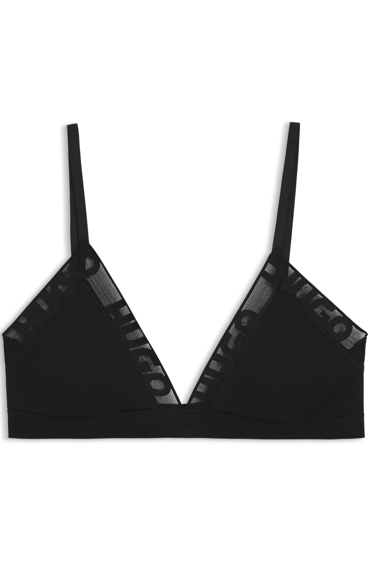 Triangel-BH aus Stretch-Baumwolle mit Logo-Details