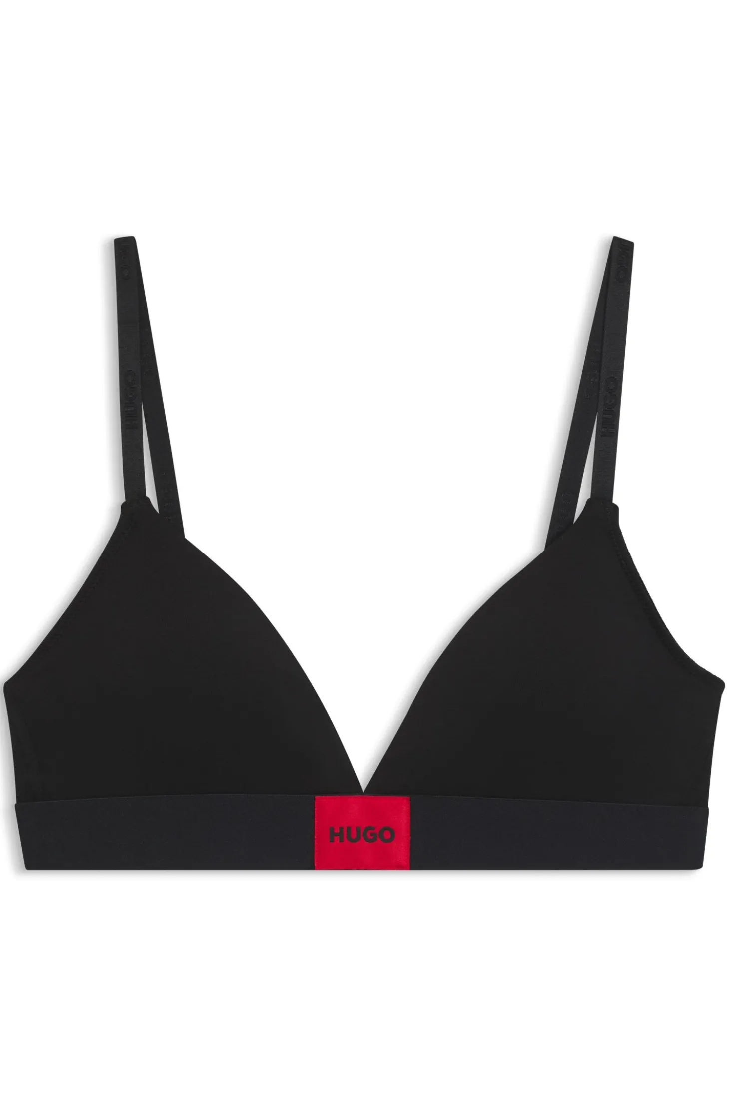 Triangel-BH aus Stretch-Baumwolle mit rotem Logo