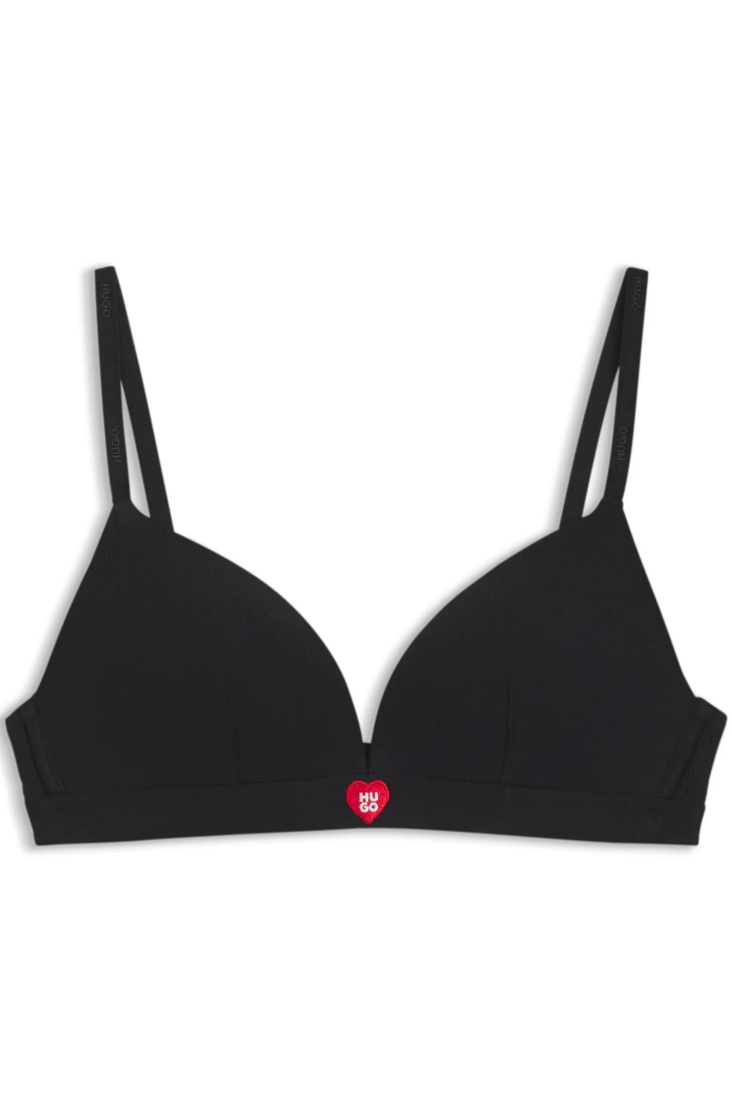 Triangel-BH aus Stretch-Gewebe mit Logo-Trägern