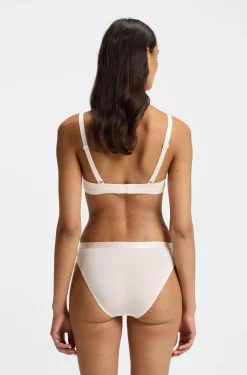 Triangel-BH aus Stretch-Jersey mit Logo-Riemchen