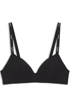 Triangel-BH aus Stretch-Jersey mit Logo-Riemchen