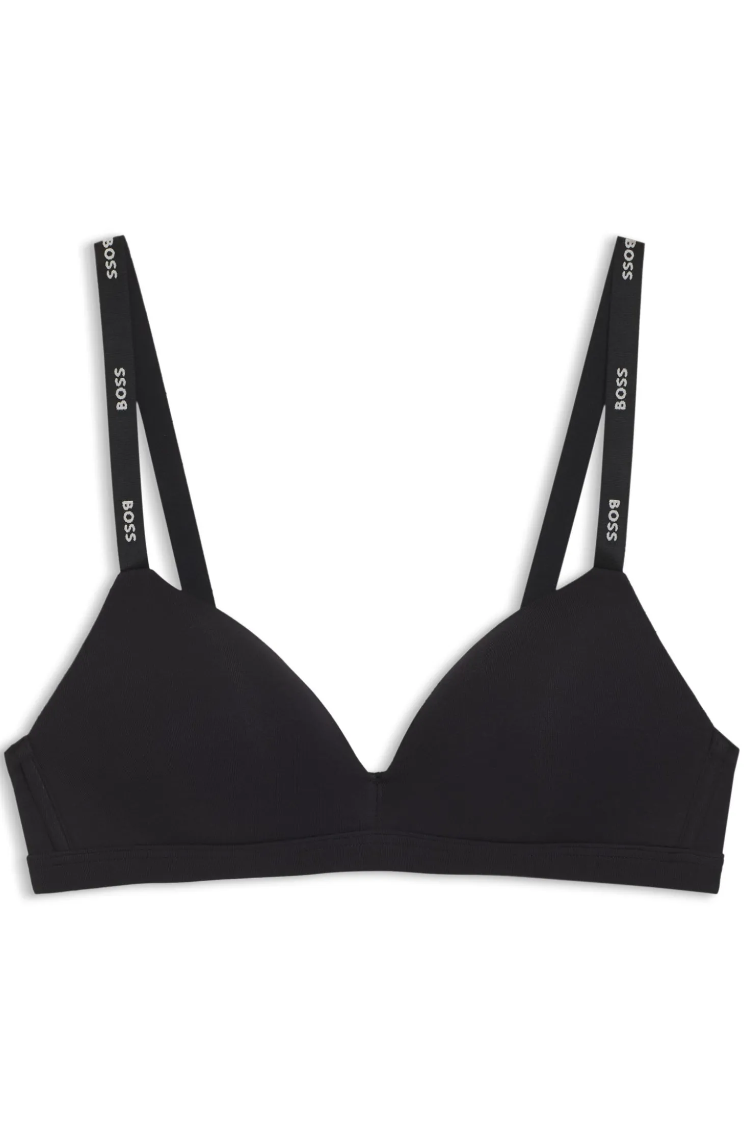 Triangel-BH aus Stretch-Jersey mit Logo-Riemchen