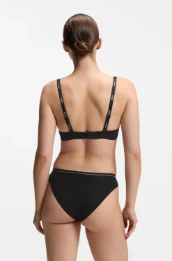 Triangel-BH aus Stretch-Jersey mit Logo-Riemchen