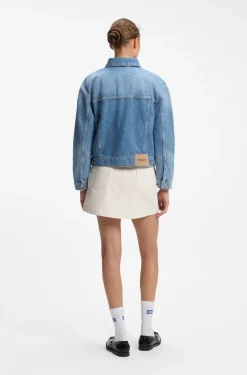 Trucker-Jacke aus blauem Denim