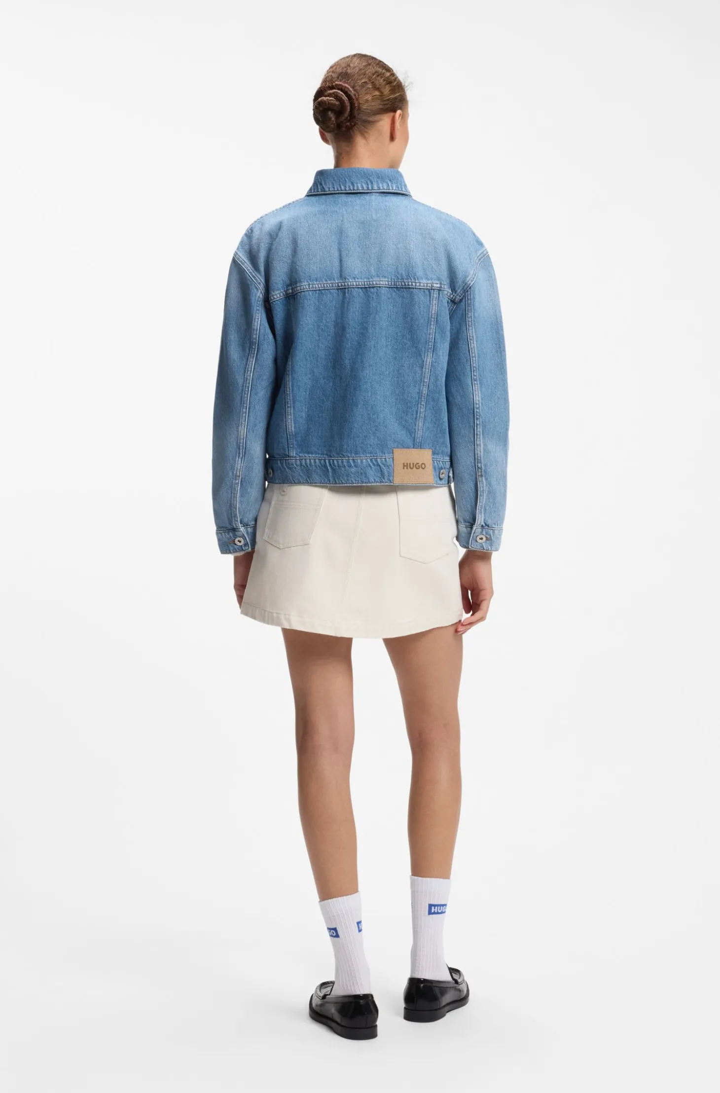 Trucker-Jacke aus blauem Denim