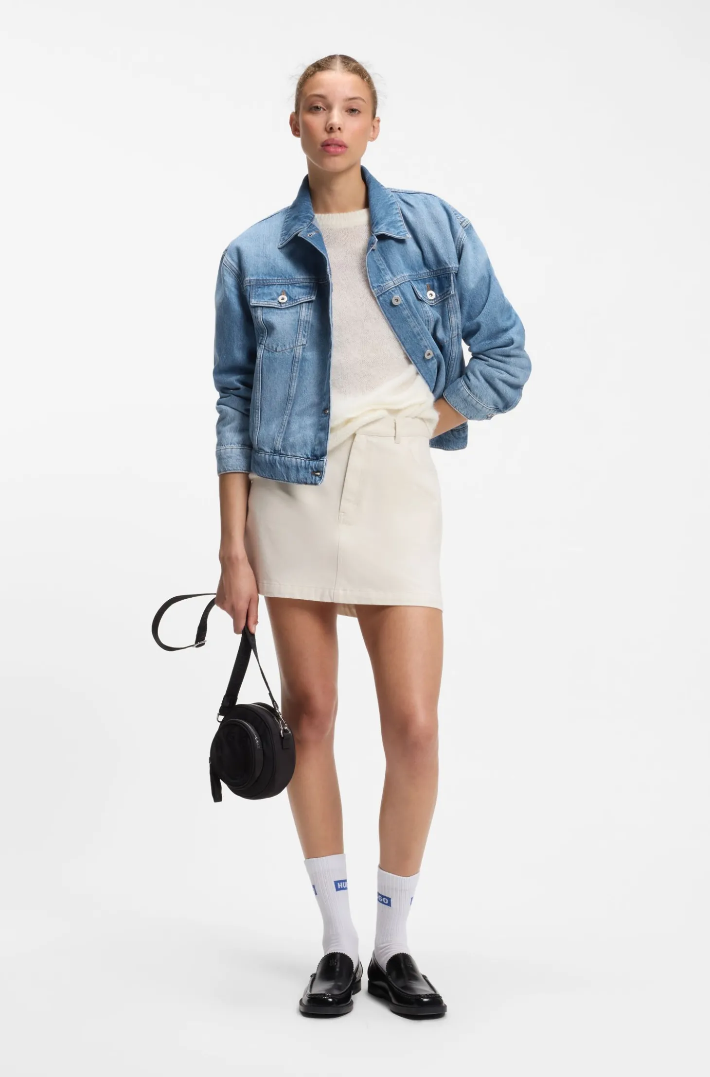 Trucker-Jacke aus blauem Denim