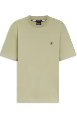 T-Shirt aus Baumwolle mit Double-B-Monogramm-Badge
