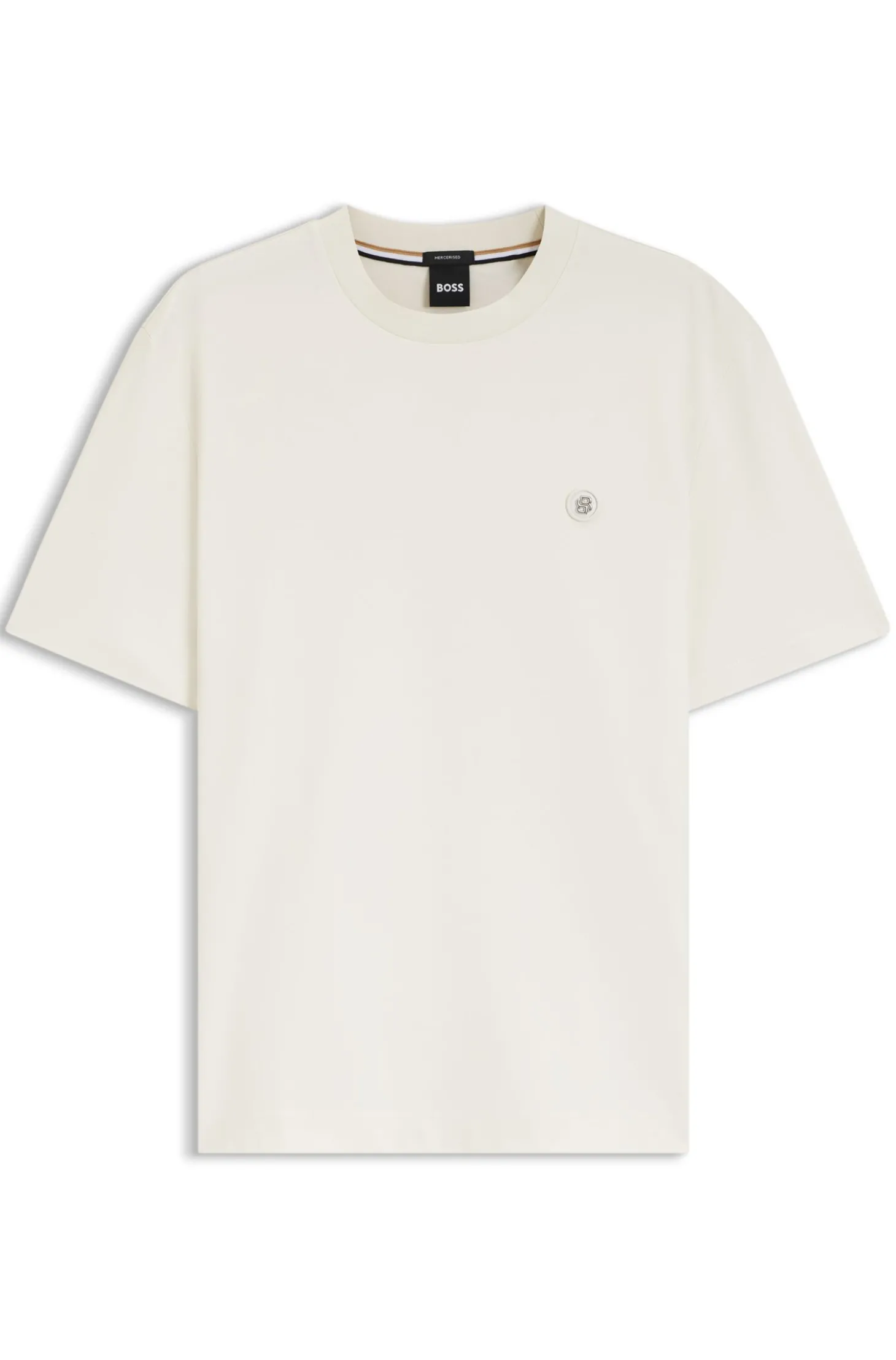 T-Shirt aus Baumwolle mit Double-B-Monogramm-Badge