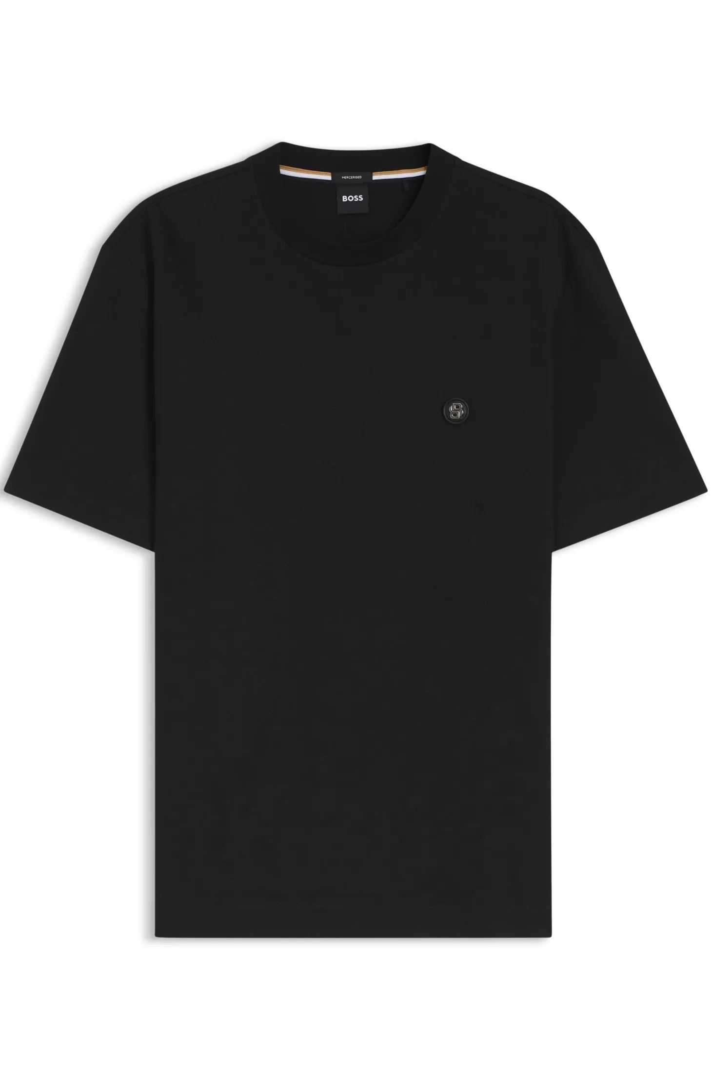 T-Shirt aus Baumwolle mit Double-B-Monogramm-Badge