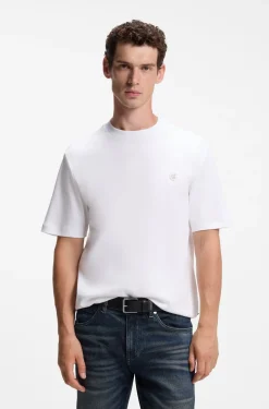 T-Shirt aus Baumwolle mit Double-B-Monogramm-Badge