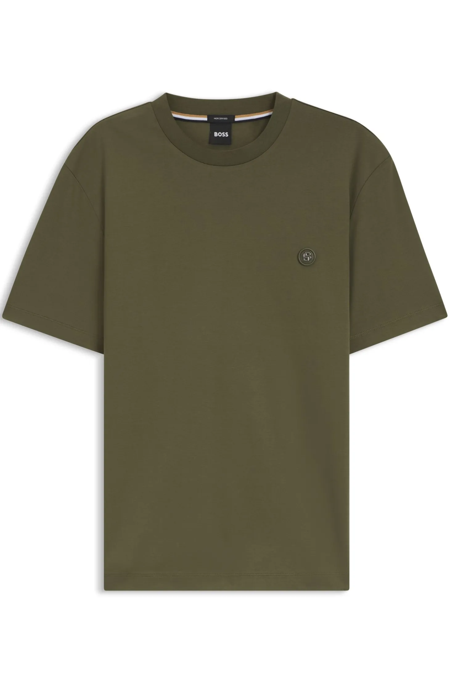 T-Shirt aus Baumwolle mit Double-B-Monogramm-Badge