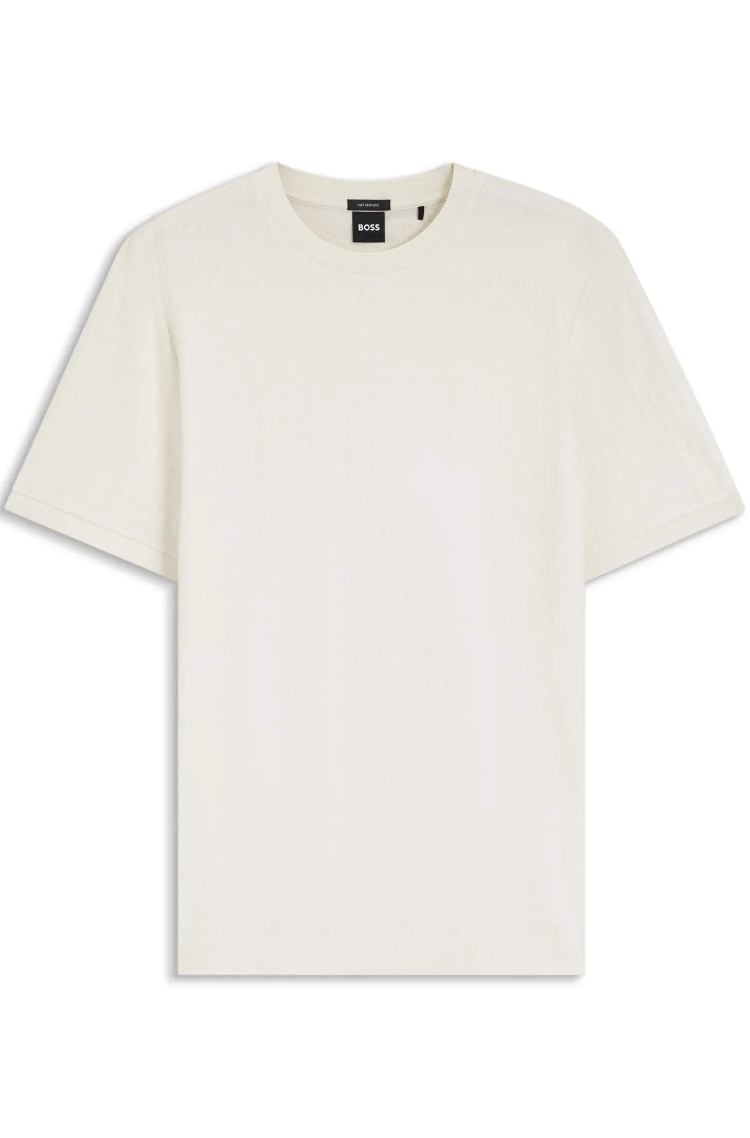 T-Shirt aus Baumwolle mit geometrischem Jacquard-Muster