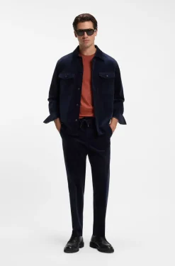 T-Shirt aus Baumwolle mit geometrischem Jacquard-Muster