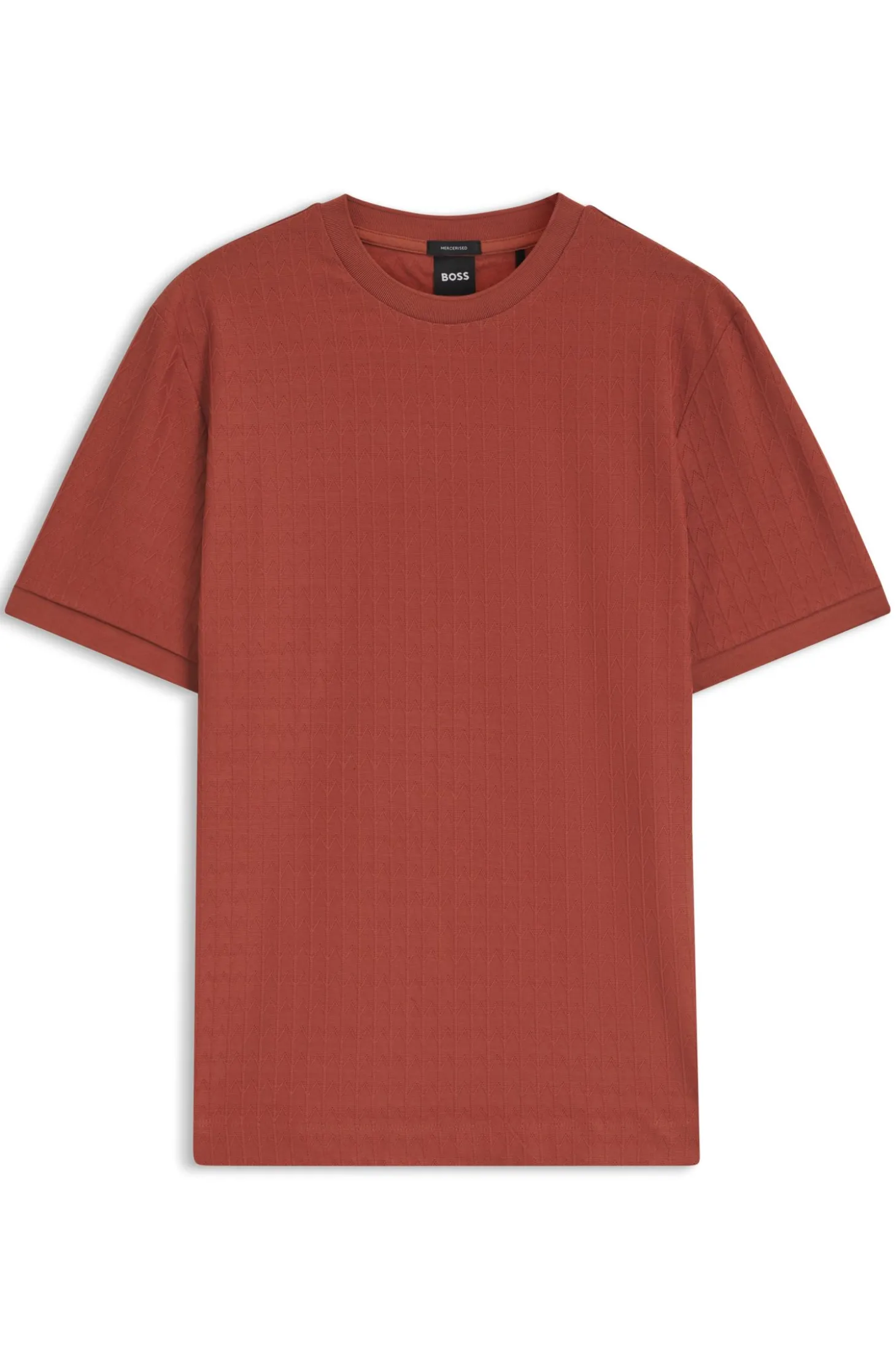 T-Shirt aus Baumwolle mit geometrischem Jacquard-Muster