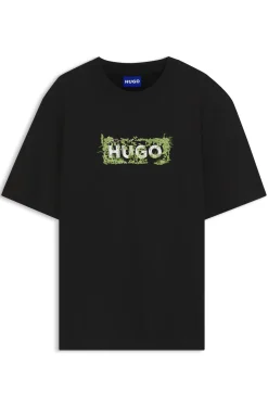 T-Shirt aus Baumwolle mit gesticktem Logo-Artwork