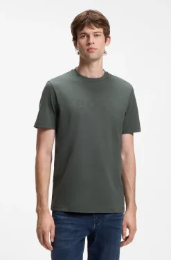 T-Shirt aus Baumwolle mit großem tonalem Logo