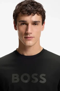 T-Shirt aus Baumwolle mit großem tonalem Logo