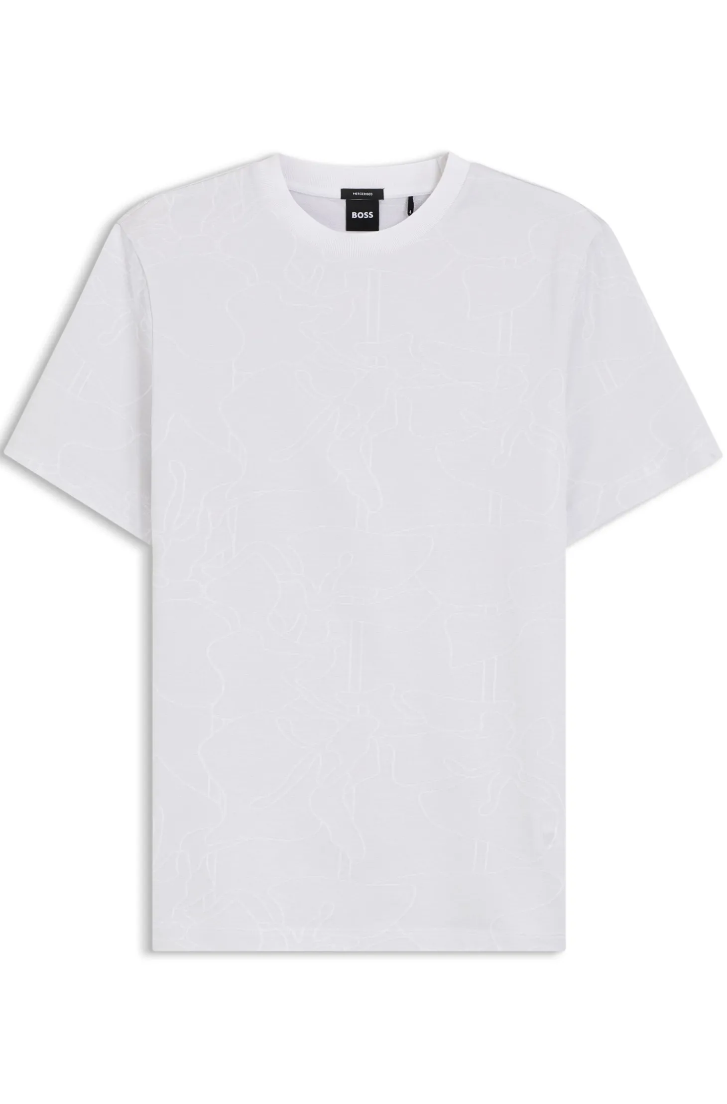 T-Shirt aus Baumwolle mit Jacquard-Muster