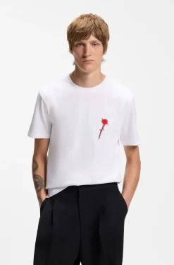 T-Shirt aus Baumwolle mit Logo-Artwork