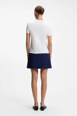 T-Shirt aus Baumwolle mit Logo-Stickerei